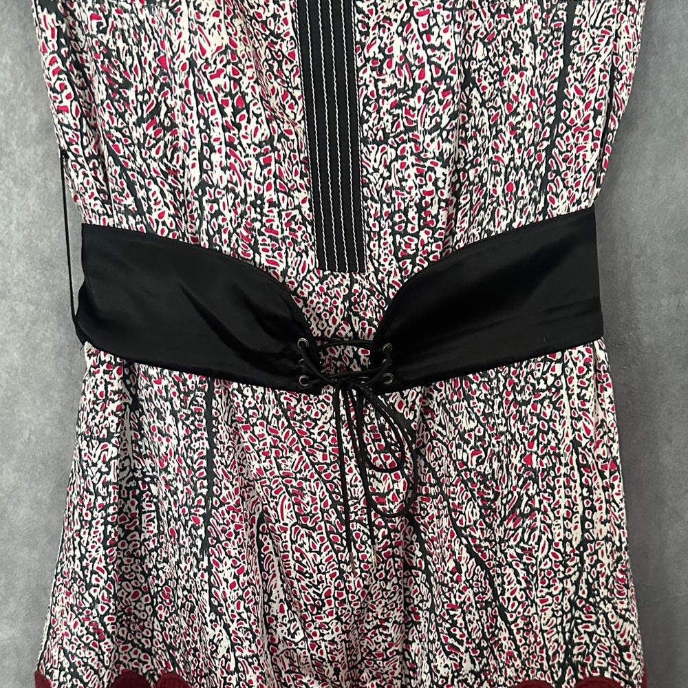 Lauren Moffatt Multicolor Patterned Mini Dress Wi… - image 3